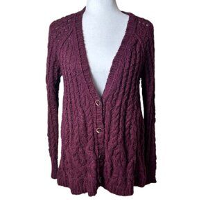 FREE PEOPLE Cable Knit Oversized Cardigan Sweater Size XS